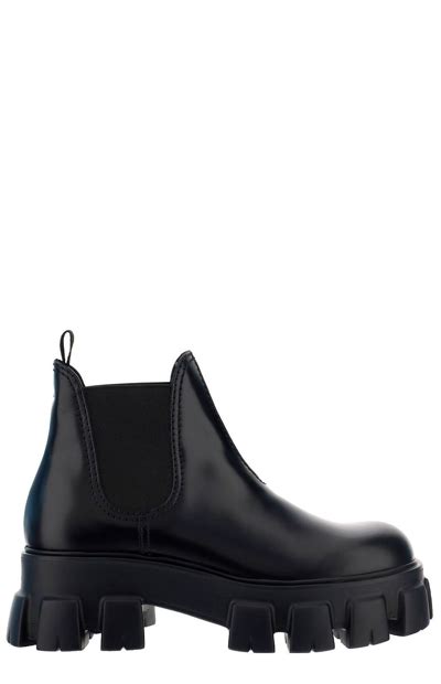 prada suede chelsea boots|chunky prada monolith boots.